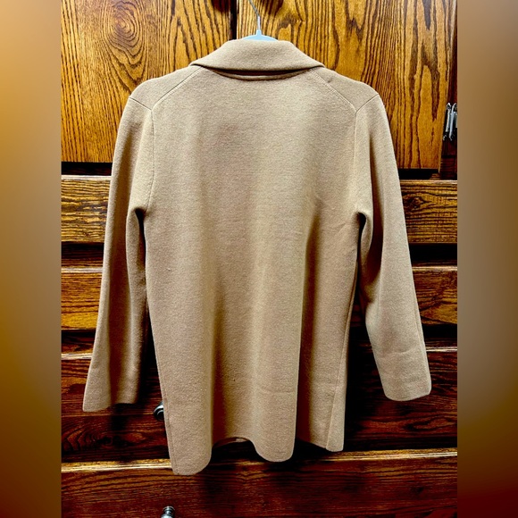 J. Crew Cecile Sweater Blazer. Camel. One button. - Picture 3 of 4
